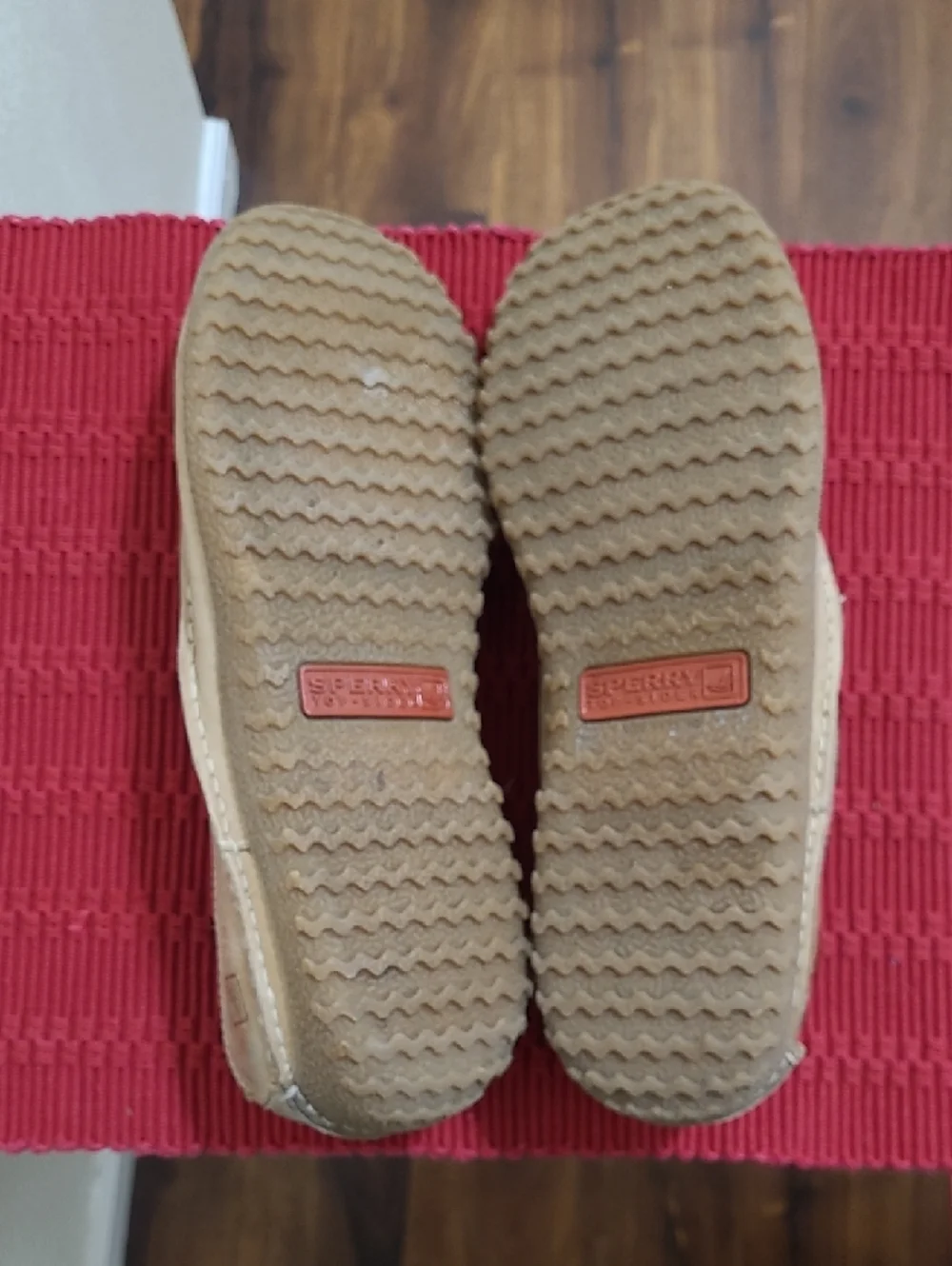 Sperry Men’s Light Tan Leather Top Sider, Boat Moc Collection Slip-On Boat Shoes